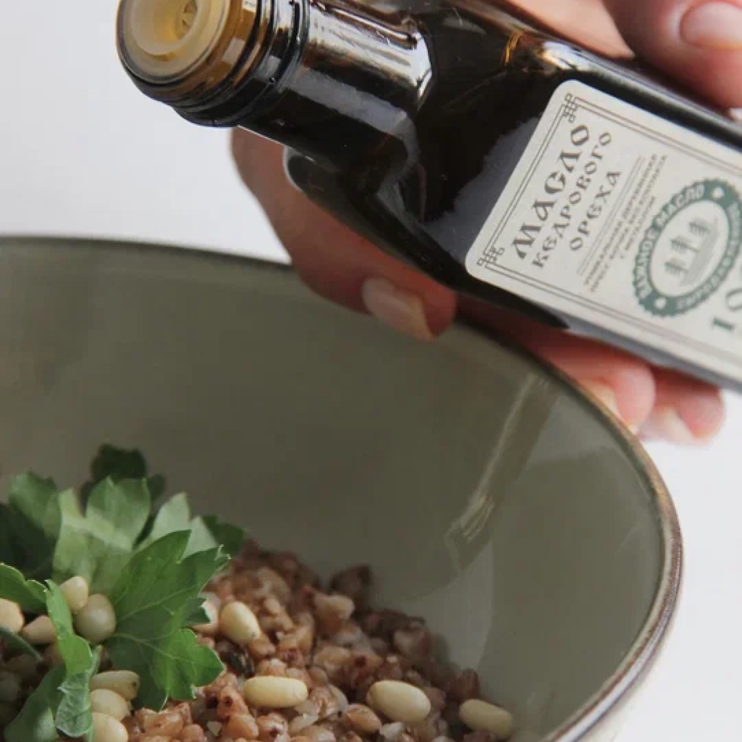 Масло кедрового ореха, 250 мл — Важное масло — сыродавленное масло ручной работы Масло кедрового ореха, 250 мл