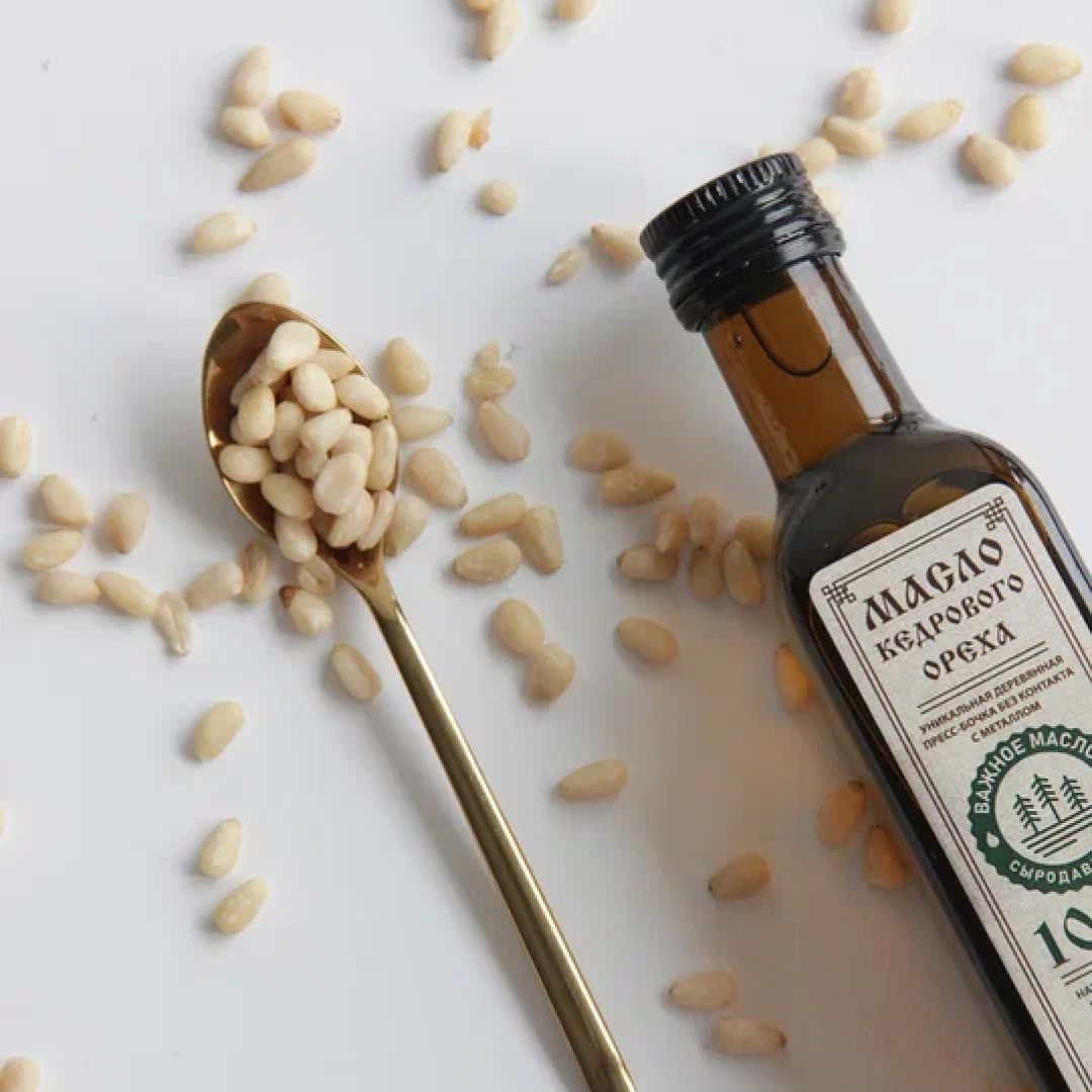 Масло кедрового ореха, 250 мл — Важное масло — сыродавленное масло ручной работы Масло кедрового ореха, 250 мл