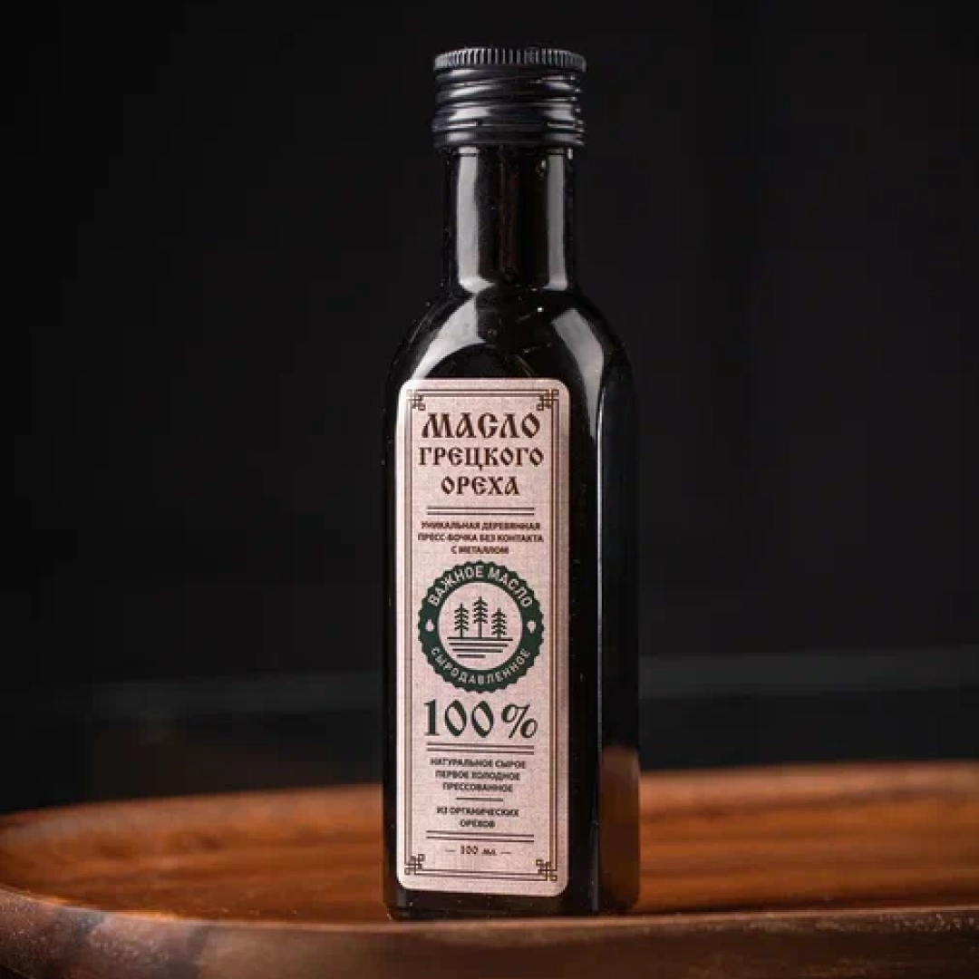 Масло грецкого ореха, 250 мл — Важное масло — сыродавленное масло ручной работы Масло грецкого ореха, 250 мл